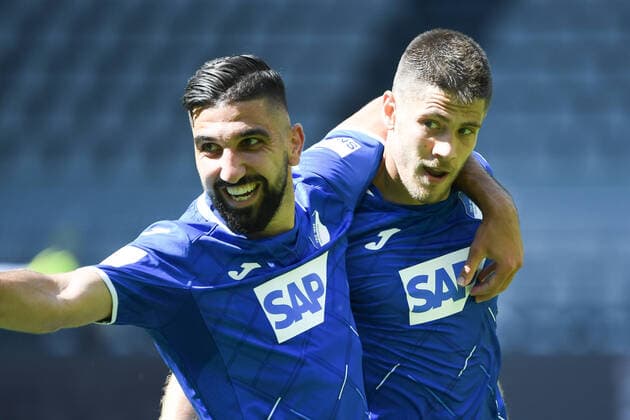 Bilder des Jahres 2020, Sport 06 Juni Sport Themen der Woche KW26 1. Fussball Bundesliga, Bosussia Dortmund - TSG 1899 Hoffenheim, Geisterspiel 27.06.2020, xmeix, 1.Fussball Bundesliga, Borussia Dortmund - TSG 1899 Hoffenheim, empor. v.l.n.r, Jubel zum 0:4 fuer Hoffenheim durch Andrej Kramaric (TSG 1899 Hoffenheim) mit Munas Dabbur (TSG 1899 Hoffenheim) Foto: Sascha Meiser APF Pool Nur für journalistische Zwecke! Only for editorial use! Nutzungsbedingungen: http: poolbilder.de nutzungsvereinbarung.pdf *** 1 Soccer Bundesliga, Bosussia Dortmund TSG 1899 Hoffenheim, ghost game 27 06 2020, xmeix, 1 Soccer Bundesliga, Borussia Dortmund TSG 1899 Hoffenheim, up from l n r, cheers to 0 4 for Hoffenheim by Andrej Kramaric TSG 1899 Hoffenheim with Munas Dabbur TSG 1899 Hoffenheim Photo Sascha Meiser APF Pool Only for journalistic purposes Only for editorial use Terms of use http poolbilder de nutzungsvereinbarung pdf Poolfoto Sascha Meiser APF Pool EDITORIAL USE ONLY --- DFL regulations prohibit any use of photographs as image sequences and or quasi-video - only for editorial use ---