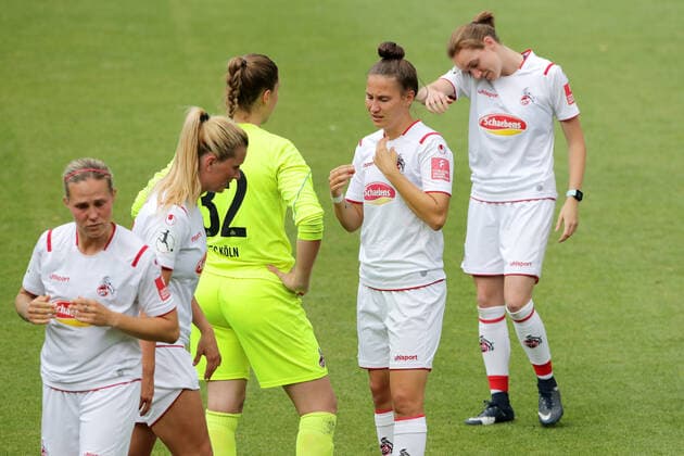 1.FC Köln vs. SC Sand Fussball 1. Bundesliga Frauen Enttäuschung bei den FC Frauen nach dem Abstieg aus der 1. Liga 28.06.2020