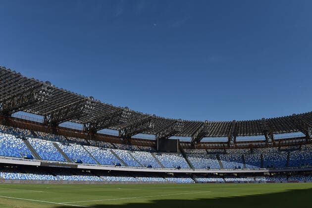 Photo Cafaro LaPresse June 28, 2020 Naples, Italy soccer Napoli vs Spal - Italian Football Championship League A TIM 2019 2020 - San Paolo stadium. In the pic: San Paolo Stadium with closed doors due to the coronavirus pandemic  Copyright: xCafaro LaPressex