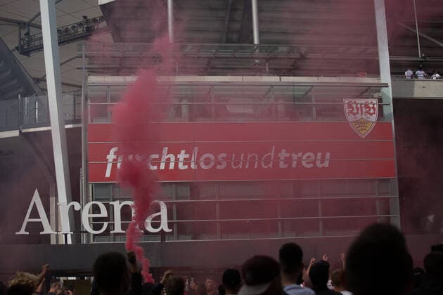 GER, aufstieg VfB Stuttgart, Mercedes Benz Arena, 28.06.2020, GER, aufstieg VfB Stuttgart, Mercedes Benz Arena, 27.06.2020, Foto: EIBNER DROFITSCH Stuttgart