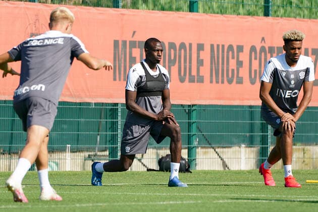 Hassane Kamara (OGC Nice) FOOTBALL : Reprise de l entrainement de l OGC Nice - Nice - 02 07 2020 NorbertScanella PanoramiC 