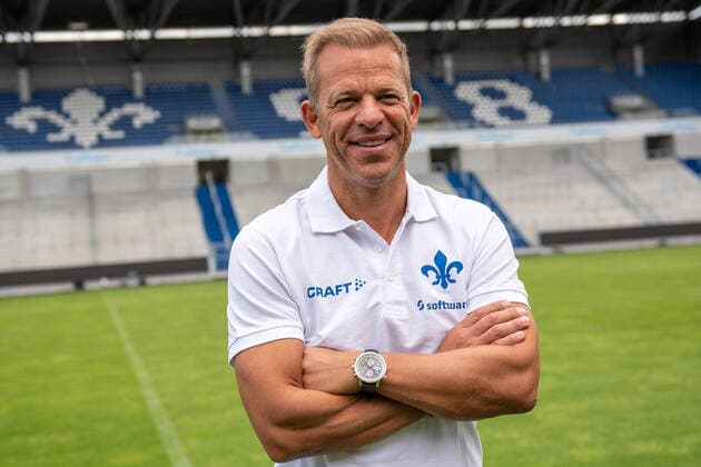 02.07.2020, xfux, Fussball 2. Bundesliga, SV Darmstadt 98 Pressekonferenz Vorstellung Markus Anfang als neuen Trainer, emonline, emspor, v.l. Trainer Markus Anfang (SV Darmstadt 98) Darmstadt
