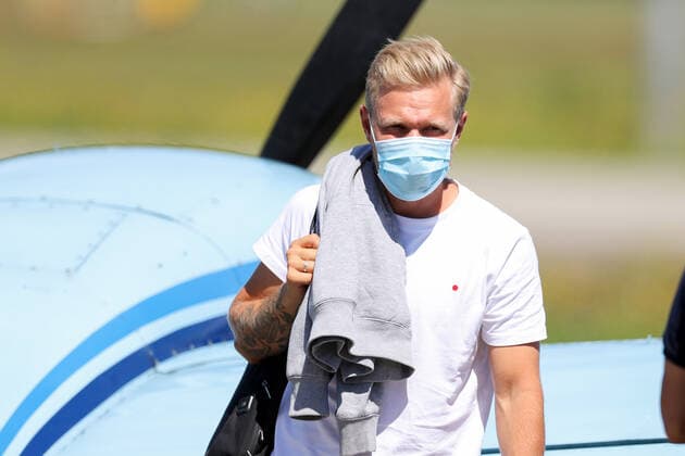 FORMULA 1 - GP of Austria 2020 ZELTWEG,AUSTRIA,02.JUL.20 - MOTORSPORTS, FORMULA 1 - Grand Prix of Austria, Red Bull Ring, start of the Formula 1 season, arrival of the drivers. Image shows Kevin Magnussen (DEN Haas) wearing a facemask. GEPAxpictures xChristianxWalgram