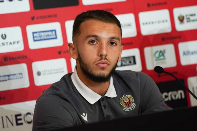 Amine Gouri (OGC Nice) FOOTBALL : Presentation des nouvelles recrues de l OGC Nice - Nice - 02 07 2020 NorbertScanella PanoramiC 