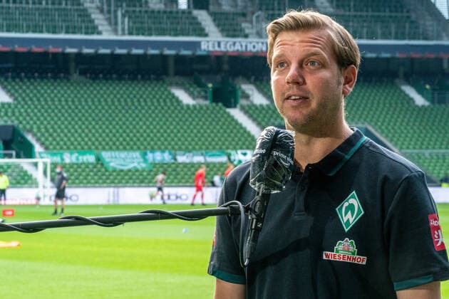 SV Werder Bremen vs 1.FC Heidenheim - Relegation 01 - 02.07.2020 Florian Kohfeldt (Trainer SV Werder Bremen) nphgm001: Fussball: 1. Bundesliga: Saison 19 20: Relegation 01; SV Werder Bremen vs 1.FC Heidenheim - 02.07.2020 Foto: gumzmedia nordphoto POOL DFL regulations prohibit any use of photographs as image sequences and or quasi-video. EDITORIAL USE ONLY National and international News-Agencies OUT. Bremen wohninvest Weserstadion Bremen DEUTSCHLAND