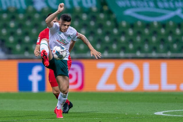 SV Werder Bremen vs 1.FC Heidenheim - Relegation 01 - 02.07.2020 Milot Rashica (Werder Bremen 07) nphgm001: Fussball: 1. Bundesliga: Saison 19 20: Relegation 01; SV Werder Bremen vs 1.FC Heidenheim - 02.07.2020 Foto: gumzmedia nordphoto POOL DFL regulations prohibit any use of photographs as image sequences and or quasi-video. EDITORIAL USE ONLY National and international News-Agencies OUT. Bremen wohninvest Weserstadion Bremen DEUTSCHLAND