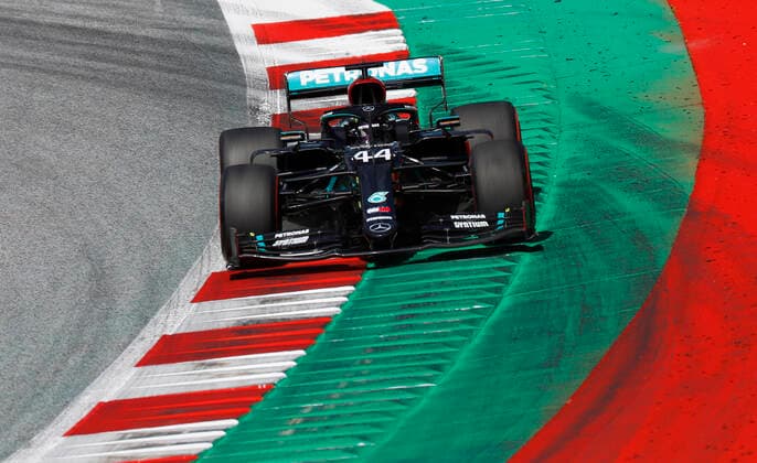 Motorsports: FIA Formula One World Championship, WM, Weltmeisterschaft 2020, Grand Prix of Austria Motorsports: FIA Formula One World Championship 2020, Grand Prix of Austria, 44 Lewis Hamilton (GBR, Mercedes-AMG Petronas Formula One Team),