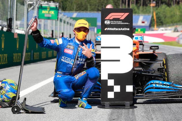 Motorsports: FIA Formula One World Championship, WM, Weltmeisterschaft 2020, Grand Prix of Austria Motorsports: FIA Formula One World Championship 2020, Grand Prix of Austria, 4 Lando Norris (GBR, McLaren F1 Team),