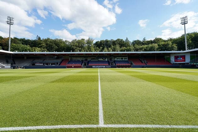 1.FC Heidenheim vs SV Werder Bremen - Relegation 02 - 06.07.2020 Feature Ubersicht Voigt Arena Geisterspiel ohne Zuschauer leere Raenge nphgm001: Fussball: 1. Bundesliga: Saison 19 20: Relegation 02; 1.FC Heidenheim vs SV Werder Bremen - 06.07.2020 Foto: gumzmedia nordphoto POOL DFL regulations prohibit any use of photographs as image sequences and or quasi-video. EDITORIAL USE ONLY National and international News-Agencies OUT. Heidenheim Voith-Arena BW DEUTSCHLAND