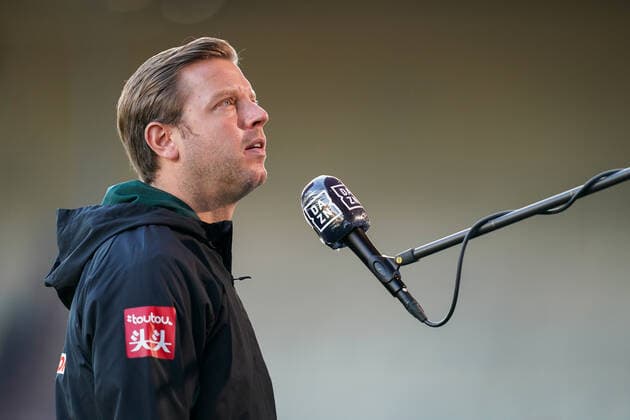 1.FC Heidenheim vs SV Werder Bremen - Relegation 02 - 06.07.2020 Florian Kohfeldt (Trainer SV Werder Bremen) DAZN INterview nphgm001: Fussball: 1. Bundesliga: Saison 19 20: Relegation 02; 1.FC Heidenheim vs SV Werder Bremen - 06.07.2020 Foto: gumzmedia nordphoto POOL DFL regulations prohibit any use of photographs as image sequences and or quasi-video. EDITORIAL USE ONLY National and international News-Agencies OUT. Heidenheim Voith-Arena BW DEUTSCHLAND
