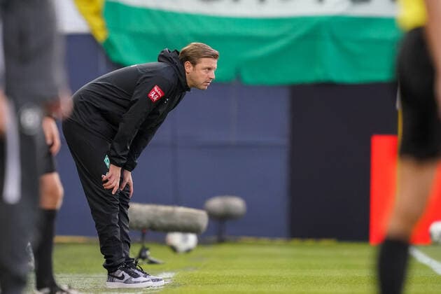 1.FC Heidenheim vs SV Werder Bremen - Relegation 02 - 06.07.2020 Florian Kohfeldt (Trainer SV Werder Bremen) nphgm001: Fussball: 1. Bundesliga: Saison 19 20: Relegation 02; 1.FC Heidenheim vs SV Werder Bremen - 06.07.2020 Foto: gumzmedia nordphoto POOL DFL regulations prohibit any use of photographs as image sequences and or quasi-video. EDITORIAL USE ONLY National and international News-Agencies OUT. Heidenheim Voith-Arena BW DEUTSCHLAND