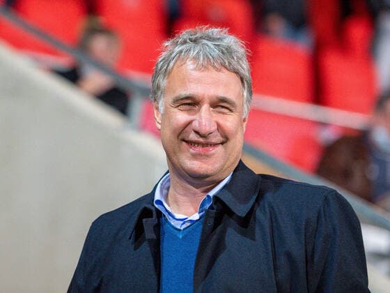 Sport Bilder des Tages 1.FC Heidenheim vs SV Werder Bremen - Relegation 02 - 06.07.2020 Freut sich Marco Bode, GER, FC Heidenheim vs. Werder Bremen, Fussball, Bundesliga Religation, 2019 2020, 06.07.2020, DFB DFL regulations prohibit any use of photographs as image sequences and or quasi-video., Foto: EIBNER Sascha Walther Pool gumzmedia nordphoto Heidenheim Voith-Arena Baden-Wuerttemberg Deutschland