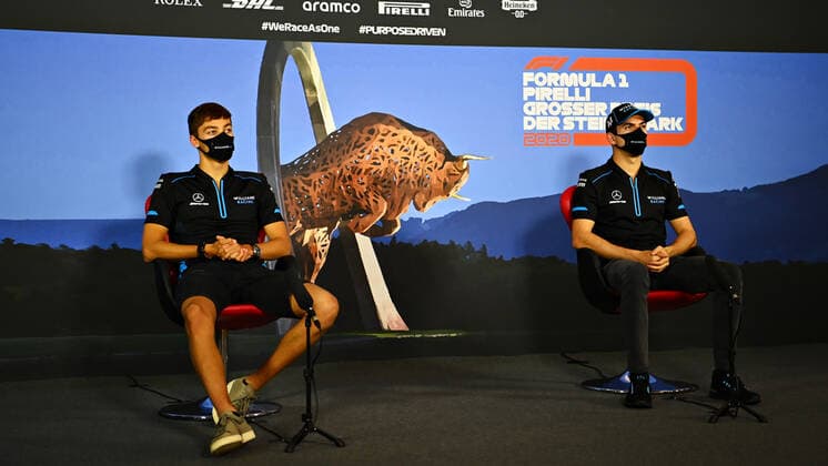 Motorsports: FIA Formula One World Championship, WM, Weltmeisterschaft 2020, Grand Prix of Styria Motorsports: FIA Formula One World Championship 2020, Grand Prix of Styria, 63 George Russell (GBR, Williams Racing), 6 Nicholas Latifi (CAN, Williams Racing),