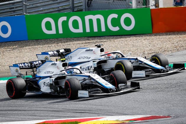 Motorsports: FIA Formula One World Championship, WM, Weltmeisterschaft 2020, Grand Prix of Styria Motorsports: FIA Formula One World Championship 2020, Grand Prix of Styria, 6 Nicholas Latifi (CAN, Williams Racing), 63 George Russell (GBR, Williams Racing),