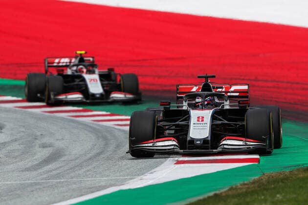 Motorsports: FIA Formula One World Championship, WM, Weltmeisterschaft 2020, Grand Prix of Styria Motorsports: FIA Formula One World Championship 2020, Grand Prix of Styria, 8 Romain Grosjean (FRA, Haas F1 Team), 20 Kevin Magnussen (DEN, Haas F1 Team),