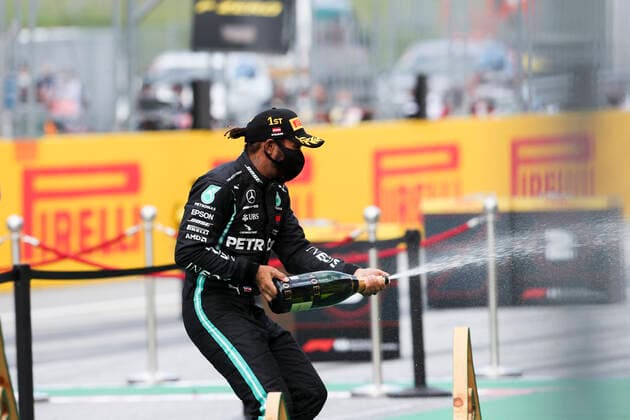 Motorsports: FIA Formula One World Championship, WM, Weltmeisterschaft 2020, Grand Prix of Styria Motorsports: FIA Formula One World Championship 2020, Grand Prix of Styria, 44 Lewis Hamilton (GBR, Mercedes-AMG Petronas Formula One Team),