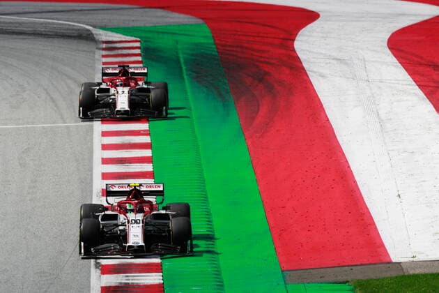 Motorsports: FIA Formula One World Championship, WM, Weltmeisterschaft 2020, Grand Prix of Styria Motorsports: FIA Formula One World Championship 2020, Grand Prix of Styria, 99 Antonio Giovinazzi (ITA, Alfa Romeo Racing ORLEN), 7 Kimi Raikkonen (FIN, Alfa Romeo Racing ORLEN),