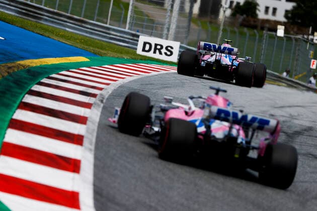 Motorsports: FIA Formula One World Championship, WM, Weltmeisterschaft 2020, Grand Prix of Styria Motorsports: FIA Formula One World Championship 2020, Grand Prix of Styria, 18 Lance Stroll (CAN, BWT Racing Point F1 Team), 11 Sergio Perez (MEX, BWT Racing Point F1 Team),