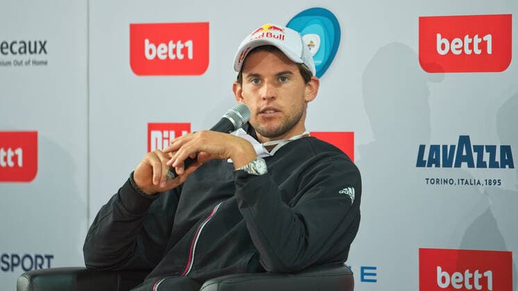 Dominic Thiem - AT - Pressekonferenz, Tennis bett1aces - im LTTC Rot-Weiss e.V. - Steffi Graf Stadion, 13.07.2020, GER, Berlin, PK - Dominic Thiem, bett1aces , 13.07.2020 Berlin Copyright: xUwexKoch xEibner-Pressefotox EP_ukh