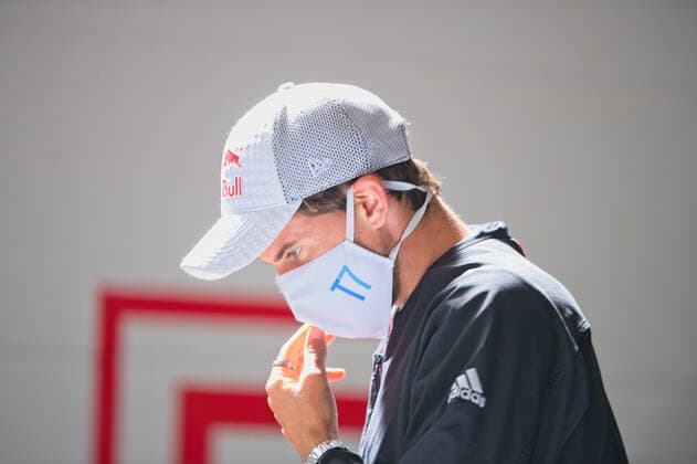 Dominic Thiem - AT - Pressekonferenz, Tennis bett1aces - im LTTC Rot-Weiss e.V. - Steffi Graf Stadion, 13.07.2020, GER, Berlin, PK - Dominic Thiem, bett1aces , 13.07.2020 Berlin Copyright: xUwexKoch xEibner-Pressefotox EP_ukh
