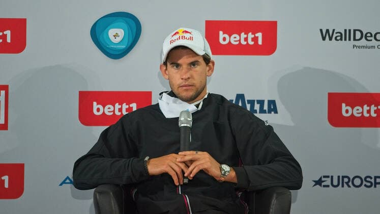 Dominic Thiem - AT - Pressekonferenz, Tennis bett1aces - im LTTC Rot-Weiss e.V. - Steffi Graf Stadion, 13.07.2020, GER, Berlin, PK - Dominic Thiem, bett1aces , 13.07.2020 Berlin Copyright: xUwexKoch xEibner-Pressefotox EP_ukh