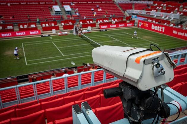 Tennis Berlin 13.07.2020 Bett1aces Turnier Hawk-Eye Linientechnik Steffi-Graf Stadion Sportst°tte wenige Zuschauer Corona Sicherheitskonzept