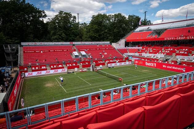 Tennis Berlin 13.07.2020 Bett1aces Turnier Steffi-Graf Stadion Sportst°tte wenige Zuschauer Corona Sicherheitskonzept