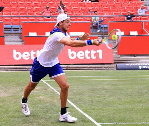 GER, bett1ACES, 1.Spiel imStadion 13.07.2020, Steffi-Graf-Stadion, Berlin, GER, bett1ACES, 1.Spiel imStadion, im Bild Tennisturnier - bett1ACES Roberto Bautista-Agut vs. Jan-Lennard Struff