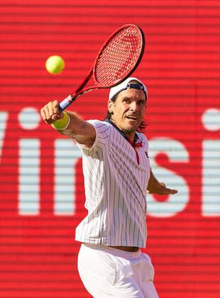 Tommy HAAS (GER) in his match against Jannik SINNER (ITA) at the Tennis bett1 ACES Tennis Tournament on grass in Berlin , July 13, 2020.