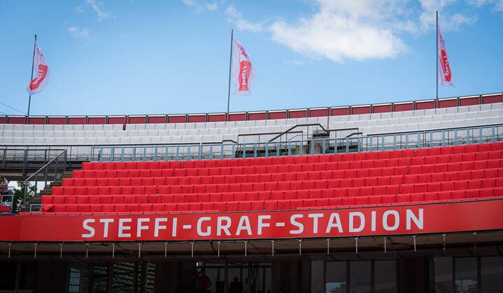 July 12, 2020, Berlin, GERMANY: Ambiance inside Steffi Graf Stadium ahead of the 2020 bett1ACES exhibition tournament. Berlin GERMANY - ZUMAa181 20200712_zaa_a181_083 Copyright: xRobxPrangex