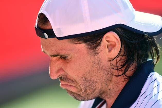 Tommy Haas (GER), enttäuscht Tommy Hass (GER) vs Jannik Sinner Bett1ACES-Tennisturnier Tennis-Tournament, Tennisturnier, Damen und Herren auf LTTC Tot-Weiss Anlage im Steffi-Graf-Stadion Berlin, 13.7.2020
