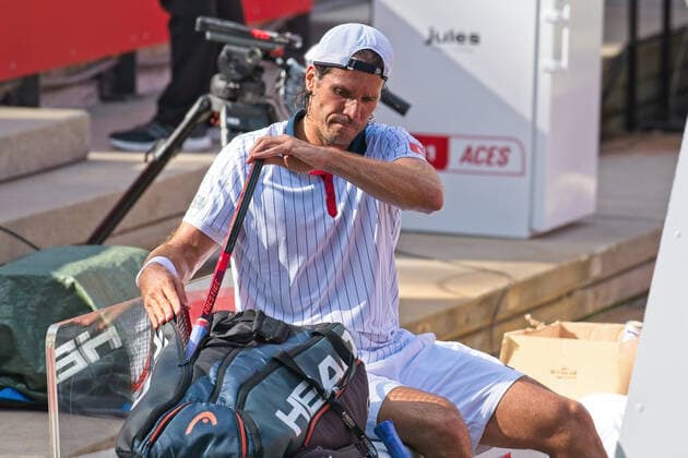 Sport Bilder des Tages Tommy Haas, Tennis bett1aces - im LTTC Rot-Weiss e.V. - Steffi Graf Stadion, 13.07.2020, GER, Berlin, Tennis, Haas vs Sinner, bett1aces , 13.07.2020 Berlin Copyright: xUwexKoch xEibner-Pressefotox EP_ukh