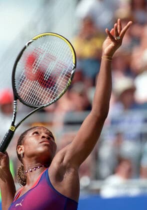 000923 Summer Olympics 2000, Tennis: Gold medalist Serena Williams of USA during womens singles at The Summer Olympic Games, Olympische Spiele, Olympia, OS on September 23, 2000 in Sydney, Australia. BILDBYRAN  Copyright: BJORNxLINDGREN BB000923BB076
