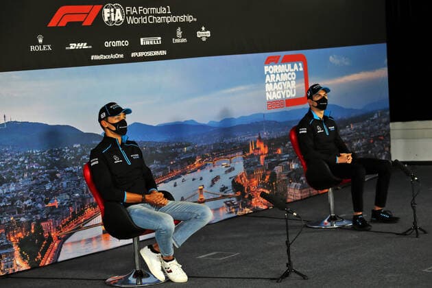 Motorsports: FIA Formula One World Championship, WM, Weltmeisterschaft 2020, Grand Prix of Hungary Motorsports: FIA Formula One World Championship 2020, Grand Prix of Hungary, 63 George Russell (GBR, Williams Racing), 6 Nicholas Latifi (CAN, Williams Racing),