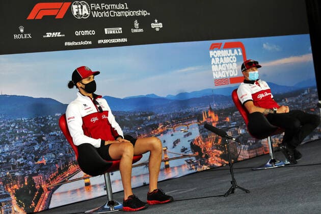 Motorsports: FIA Formula One World Championship, WM, Weltmeisterschaft 2020, Grand Prix of Hungary Motorsports: FIA Formula One World Championship 2020, Grand Prix of Hungary, 99 Antonio Giovinazzi (ITA, Alfa Romeo Racing ORLEN), 7 Kimi Raikkonen (FIN, Alfa Romeo Racing ORLEN),