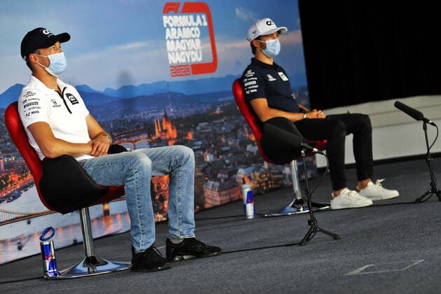 Motorsports: FIA Formula One World Championship, WM, Weltmeisterschaft 2020, Grand Prix of Hungary Motorsports: FIA Formula One World Championship 2020, Grand Prix of Hungary, 26 Daniil Kvyat (RUS, Scuderia AlphaTauri Honda), 10 Pierre Gasly (FRA, Scuderia AlphaTauri Honda),