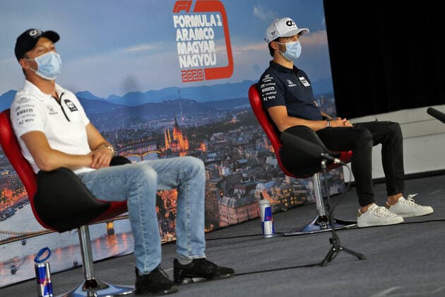 Motorsports: FIA Formula One World Championship, WM, Weltmeisterschaft 2020, Grand Prix of Hungary Motorsports: FIA Formula One World Championship 2020, Grand Prix of Hungary, 26 Daniil Kvyat (RUS, Scuderia AlphaTauri Honda), 10 Pierre Gasly (FRA, Scuderia AlphaTauri Honda),