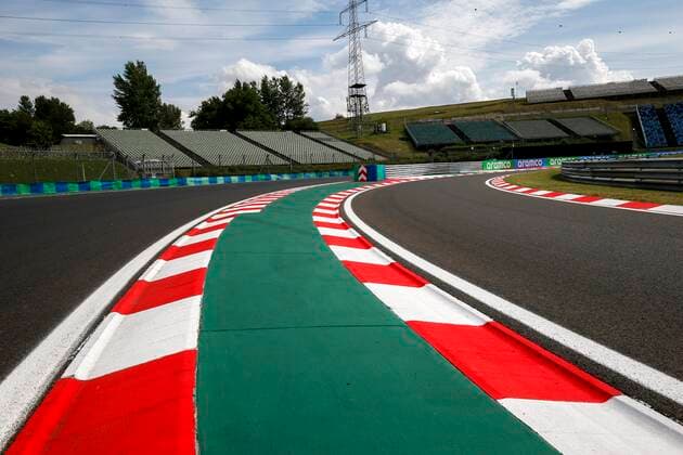Sport Bilder des Tages Motorsports: FIA Formula One World Championship, WM, Weltmeisterschaft 2020, Grand Prix of Hungary, Hungaroring, Curbs Budapest Hungary
