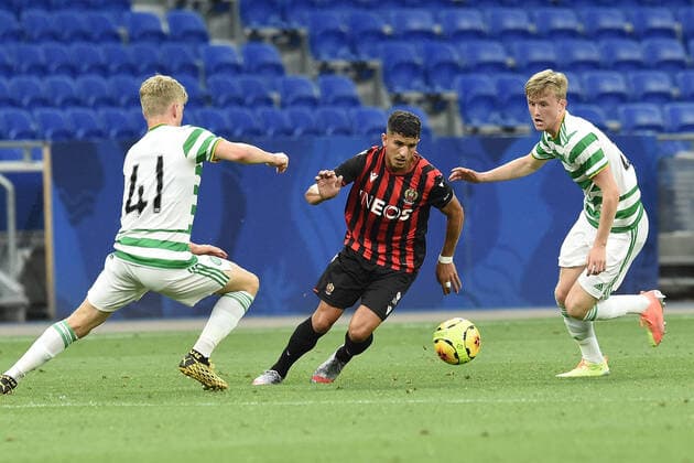 Youcef Atal (nice) vs (celtic) FOOTBALL : OGC Nice vs Celtic FC - Trophee Veolia - 16 07 2020 FredericChambert Panoramic 