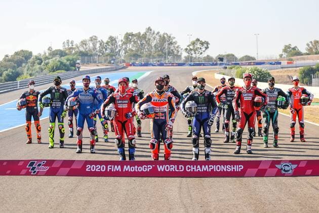Bilder des Jahres 2020, Sport 07 Juli Sport Themen der Woche KW29 Sport Bilder des Tages Presentation of teams and pilots of MotoGP for the Spanish Grand Prix next weekend at Jerez, July 16, 2020. Presentacion de equipos y pilotos de Moto GP para el Gran Premio de Espana del próximo fin de semana. Jerez 16 de Julio de 2020. Pilots of MotoGP Circuito de Jerez-Angel Nieto Cordon Press Cordon Press  xx xx