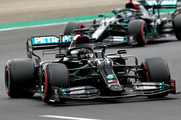 Motorsports: FIA Formula One World Championship, WM, Weltmeisterschaft 2020, Grand Prix of Hungary Motorsports: FIA Formula One World Championship 2020, Grand Prix of Hungary, 44 Lewis Hamilton (GBR, Mercedes-AMG Petronas Formula One Team), 77 Valtteri Bottas (FIN, Mercedes-AMG Petronas Formula One Team),