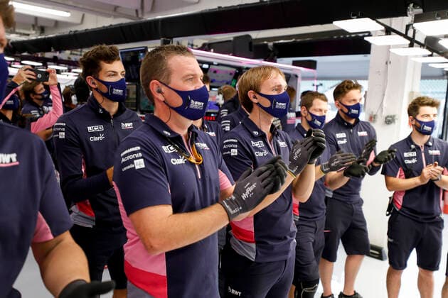 Motorsports: FIA Formula One World Championship, WM, Weltmeisterschaft 2020, Grand Prix of Hungary Motorsports: FIA Formula One World Championship 2020, Grand Prix of Hungary, Mechanic of BWT Racing Point F1 Team