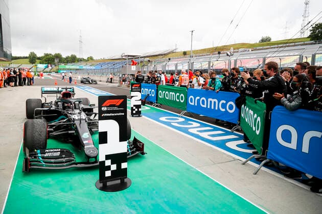 Motorsports: FIA Formula One World Championship, WM, Weltmeisterschaft 2020, Grand Prix of Hungary Motorsports: FIA Formula One World Championship 2020, Grand Prix of Hungary, 44 Lewis Hamilton (GBR, Mercedes-AMG Petronas Formula One Team),