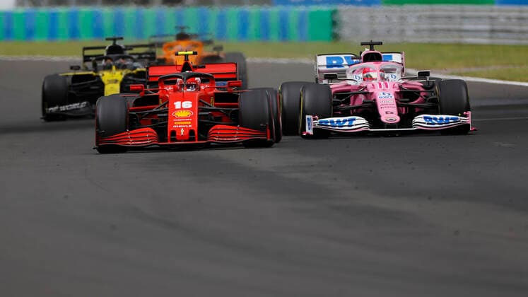 Motorsports: FIA Formula One World Championship, WM, Weltmeisterschaft 2020, Grand Prix of Hungary Motorsports: FIA Formula One World Championship 2020, Grand Prix of Hungary, 16 Charles Leclerc (MCO, Scuderia Ferrari Mission Winnow), 11 Sergio Perez (MEX, BWT Racing Point F1 Team),