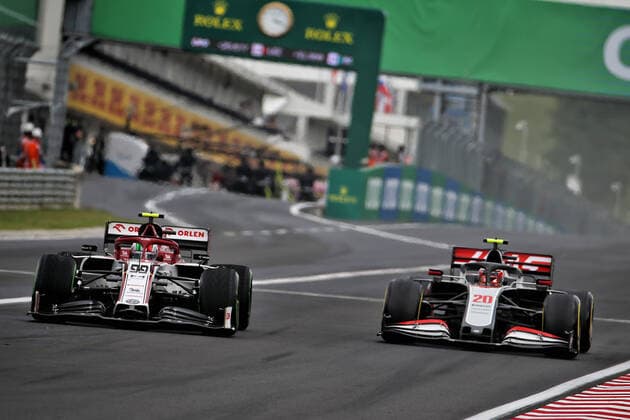 Motorsports: FIA Formula One World Championship, WM, Weltmeisterschaft 2020, Grand Prix of Hungary Motorsports: FIA Formula One World Championship 2020, Grand Prix of Hungary, 99 Antonio Giovinazzi (ITA, Alfa Romeo Racing ORLEN), 20 Kevin Magnussen (DEN, Haas F1 Team),