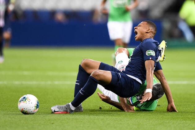 07 KYLIAN MBAPPE (PSG) - FAUTE FOOTBALL : Paris SG vs Saint Etienne - Coupe de France - Finale - 24 07 2020 FEP Panoramic 