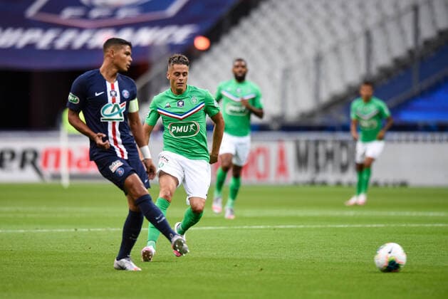 Romain Hamouma ( 21 - Saint Etienne ) - FOOTBALL : Paris Saint Germain vs AS Saint Etienne - Finale Coupe de France - Saint Denis - 24 07 2020 FedericoPestellini Panoramic 