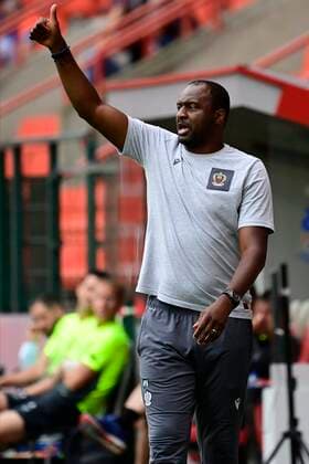 LIEGE, BELGIUM - JULY 25 : Patrick Vieira head coach of Nice pictured during a pre season friendly game between Standard de Liege and OGC Nice on July 25, 2020 in Liege, Belgium, 25 07 2020 ( Photo by Peter De Voecht Photonews FOOTBALL : Standard de Liege vs OGC Nice - 25 07 2020 PHOTONEWS PANORAMIC 