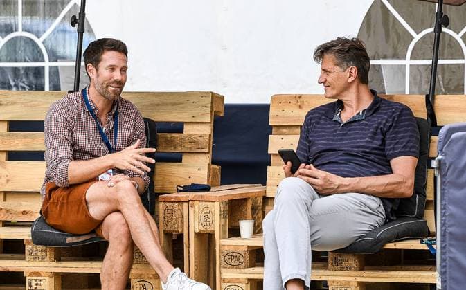 comdirect beach tour 2020 - Duesseldorf 2, 26.07.2020 David Klemperer (Geschaeftsfuehrer der Deutschen Volleyball GmbH, DVS), Rene Hecht (Praesident Deutscher Volleyball Verband); comdirect beach tour 2020 - Duesseldorf 2 am 26.07.2020, Duesseldorf. Copyright: xBEAUTIFULxSPORTS PeterxWeberx