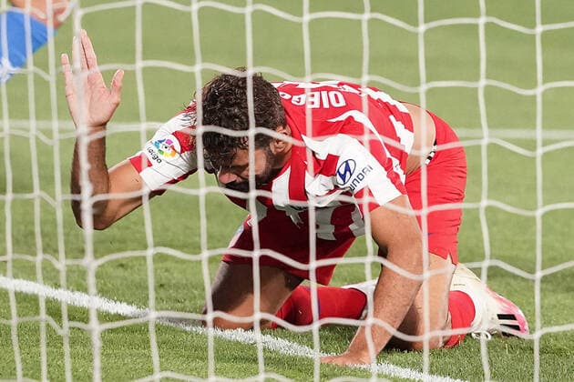 Atletico de Madrid s Diego Costa dejected during La Liga match. July 16,2020. (20200716588)